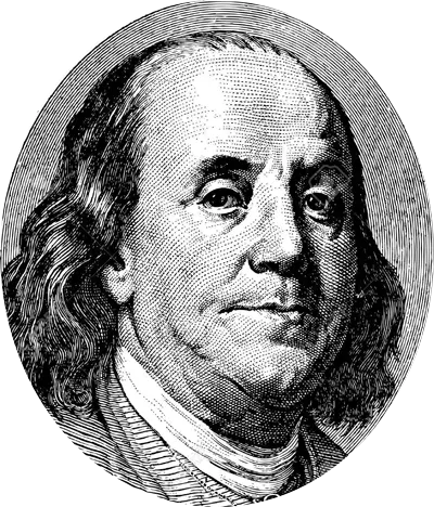 Benjamin Franklin Portrait from the Dollar Bill